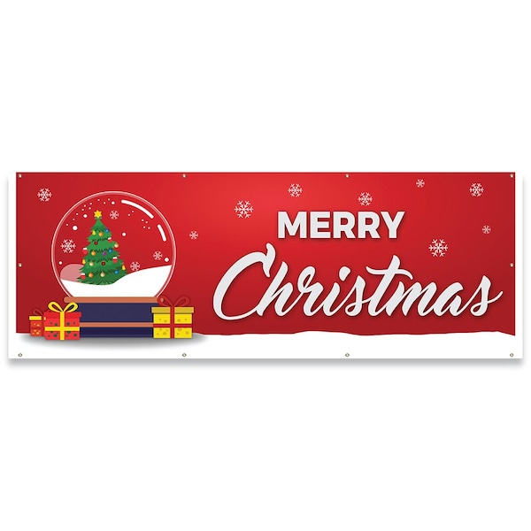 Signmission Merry Christmas Banner Concession Stand Food Truck Single Sided B-96-30105 - main